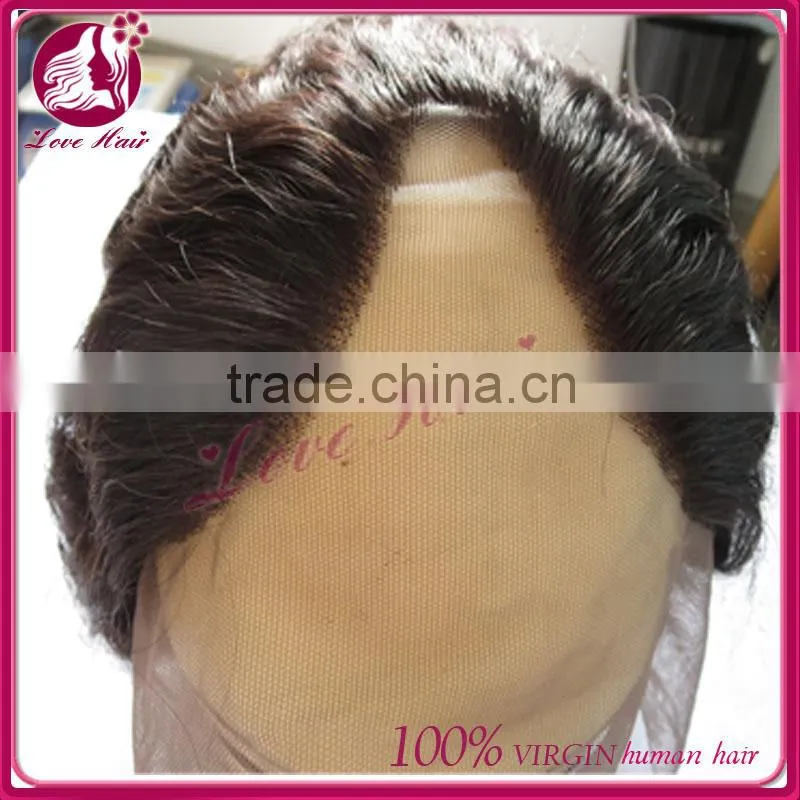 Cheap long black body wave Unprocessed Brazilian virgin hair U part wig for sale