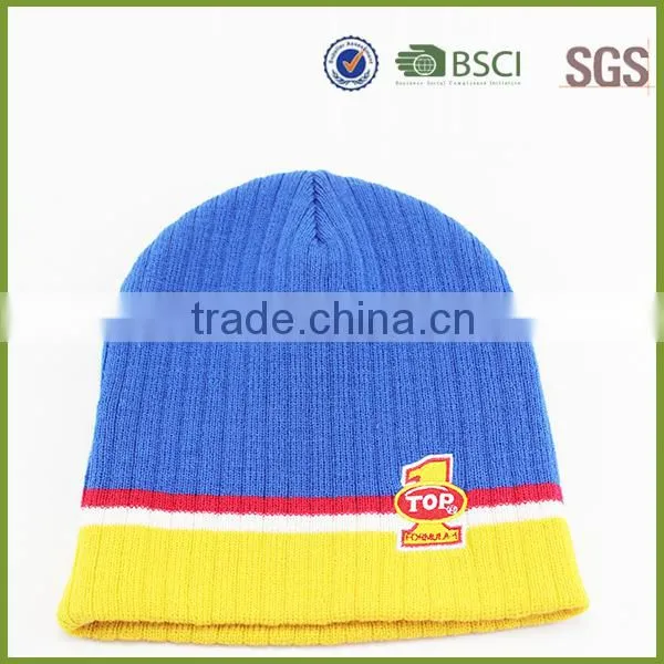 Unisex Adults Knitted Custom Acrylic Beanie