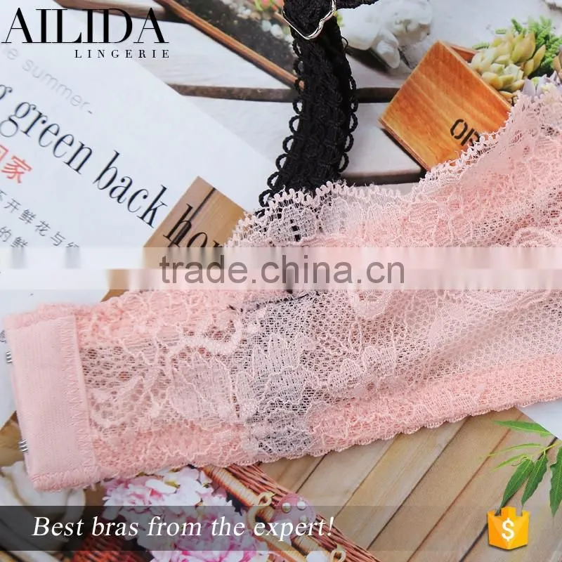 Wholesale Gorgeous Women's Push Up Bra Set Soft Cup Embroidered Underwear Set
