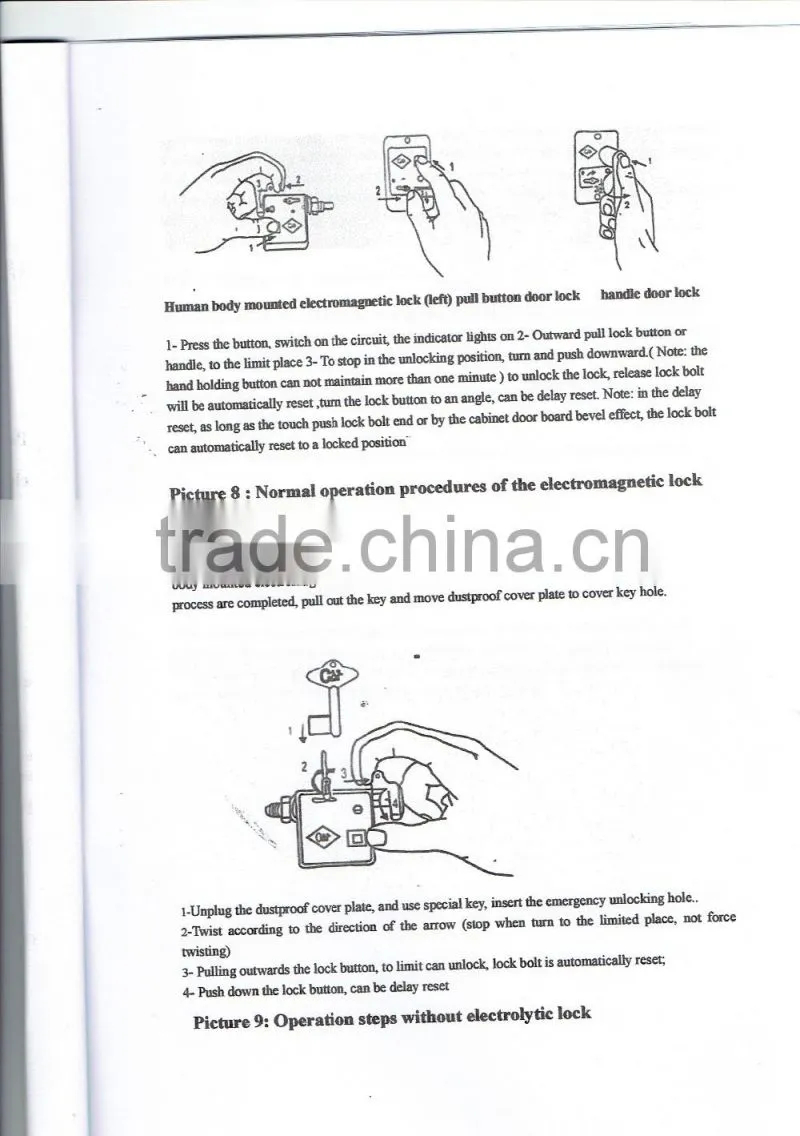 High quality products led electromagnetic door lock