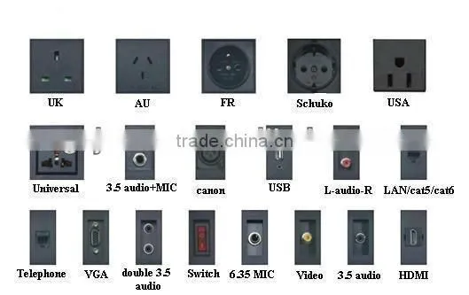 110-220V AC 50/60HZ 13A desktop socket for modern office environment