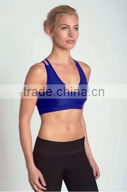 Customized Ladies Gymwear Seamless Workout Top Wear Yoga Push Up Bra