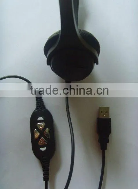 telephone headset with USB plug