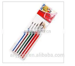 6PCS Nylon Plastic Handle Artist Brush/artist paint brush/artist brush set