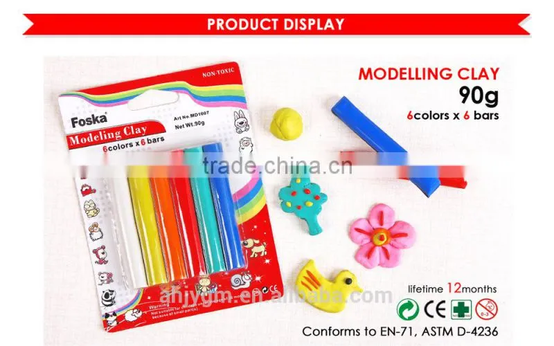 90g 6Colors Plasticine Modelling Clay/toy modeling clay