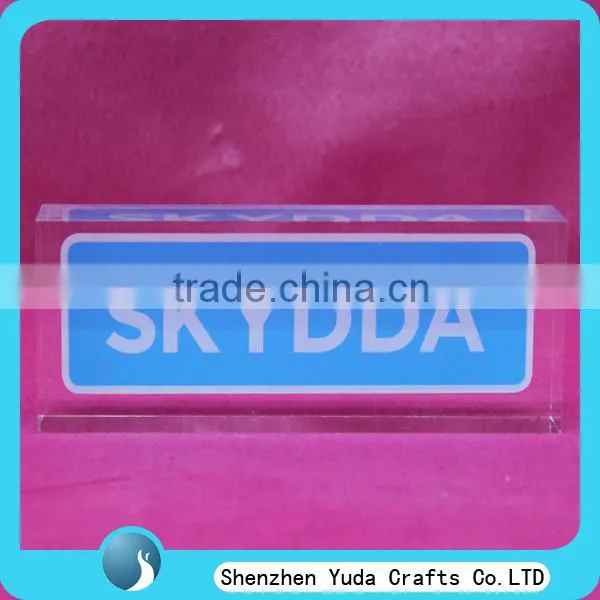 high quality printed clear acrylic ideal custom logo block wholesale cheap