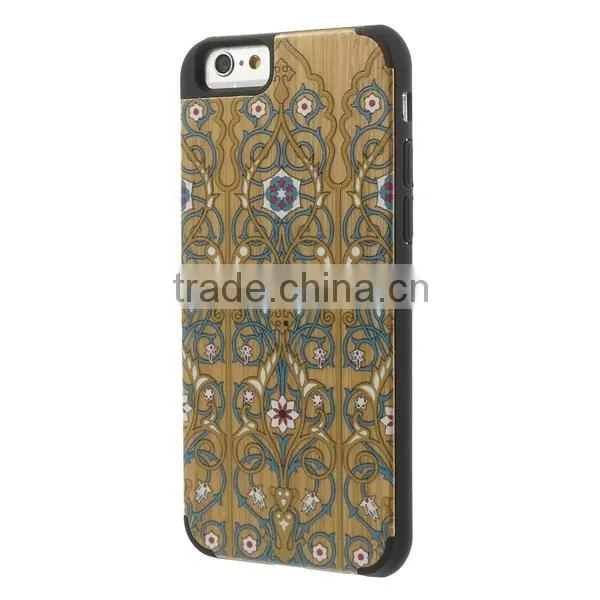 The newest style and hot sale Real Walnut Coated Case For Apple Iphone 6 4.7