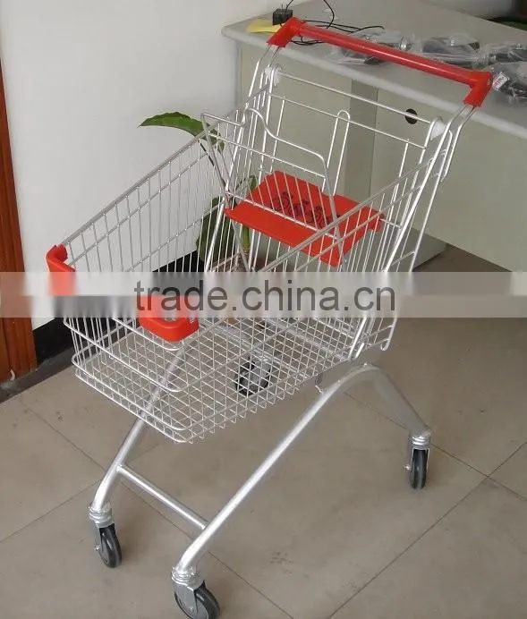 Hot sell red supermarket trolley