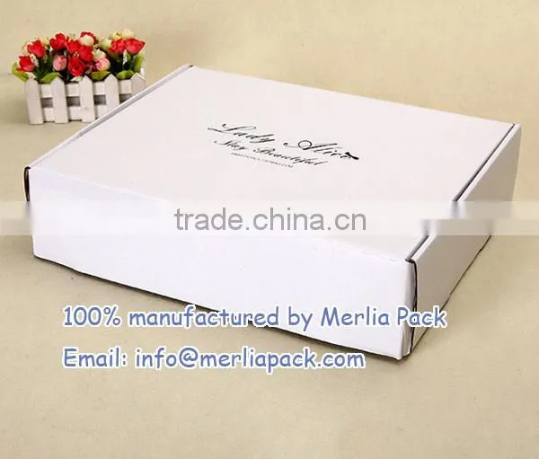 Fold and Tuck Cardboard Box Customize White Mailer Box with Tab Lock