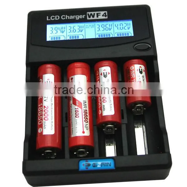 2014 EFAN WF4 LCD Intelligent lcd chargercharger with car charger for 18650 batteries