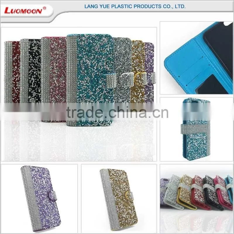 Oem Bling Diamond Flip Leather Phone Case For Iphone 5 5s 6 6s 7
