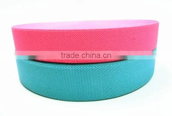 2015 New Common Elastic Webbing, Twill Elastic Band 10-80mm Wide FT-WB618