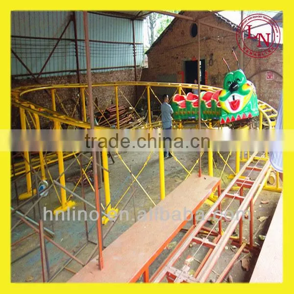 Green worm train !! Amusement park children's model electric train for sale