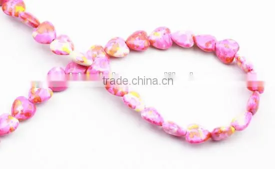 Wholesale Synthetic Stone Hearts Gemstone Beads