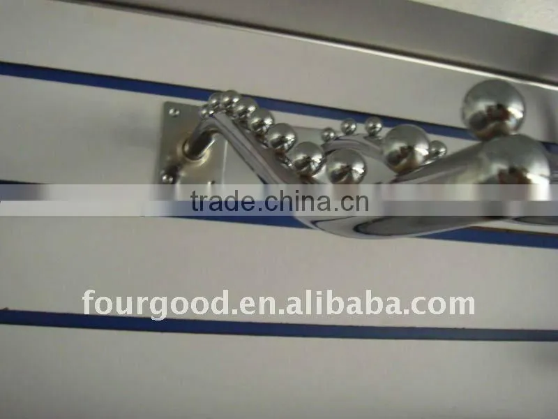 Wall-mounted slatted channel slotted slatwall square oval elliptical round display hook