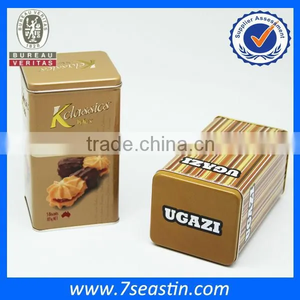 Hot rectangular metal tin can, coffee package box