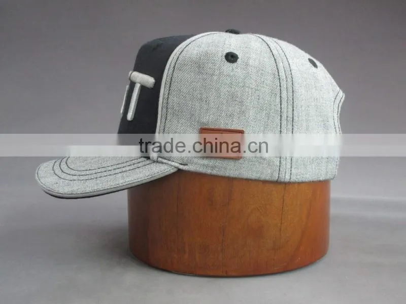 5 panel baseball cap with 3D embroidery