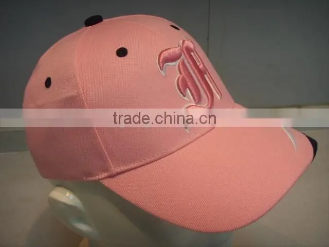 Pink embroidery baseball cap for girl