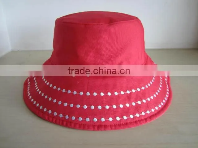 magenta 100% cotton wide brim bucket fishing hats and caps