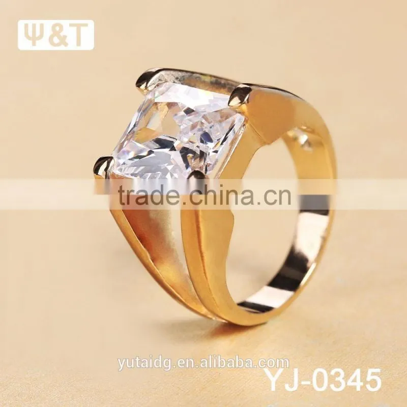 Jingli Jewelry Gemstone Gold Rings For Men (YJ-345)