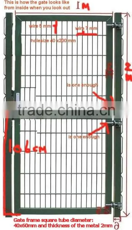 Wire mesh iron designer gates