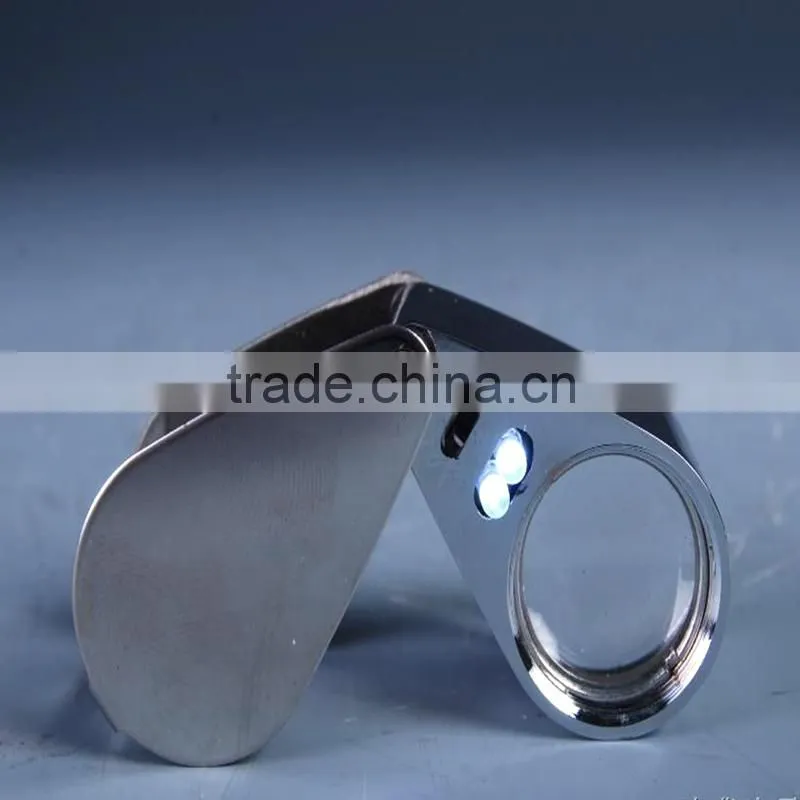 High quality 40x foldable Jewellery Illuminating Magnifier