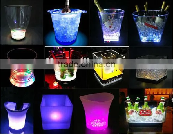Plastic acrylic led ice bucket for Moet Chandon promotion