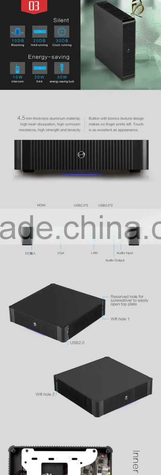 Mini PC Server Media Windows 8 intel core i3 i5 i7 mini pc Broadwell NUC Computer 12V Core ubuntu mini pc