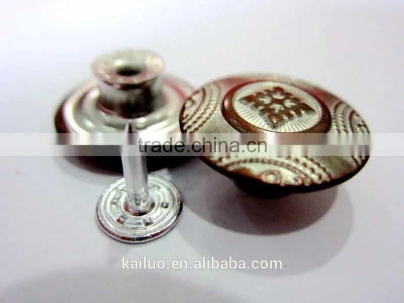 brass jeans button for man jeans
