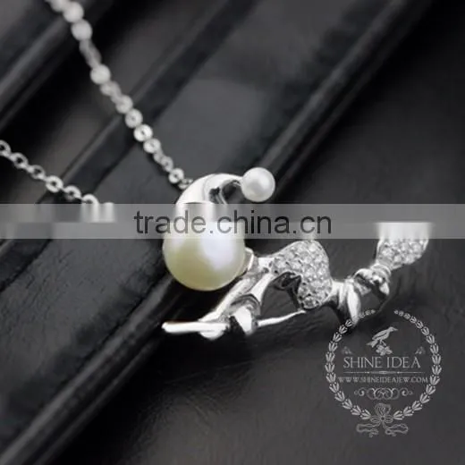 925 sterling silver santa claus pearl creative pendant necklace fashion women necklace jewelry 6360464