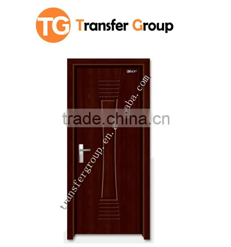 Low price MDF interior door single leaf swing door