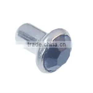 fashion garment accessories factory price 21mm Nickle free white and Lead free stone Nail