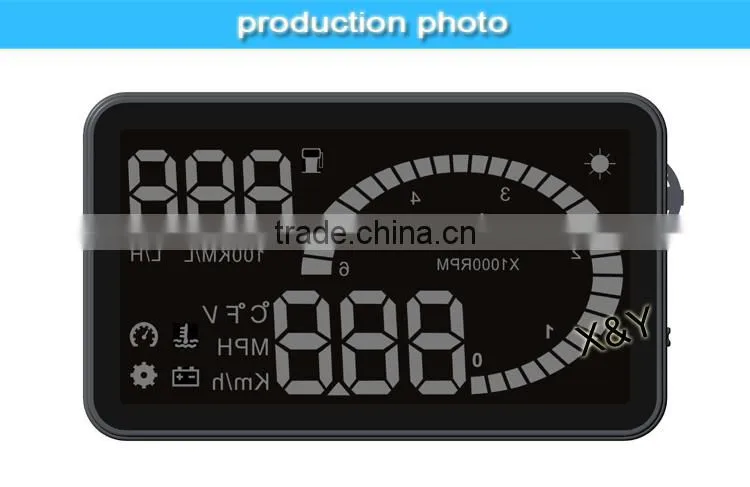 show Rpm Speed Overspeed Warning hud head up display, head up display speed display XY-HUD206