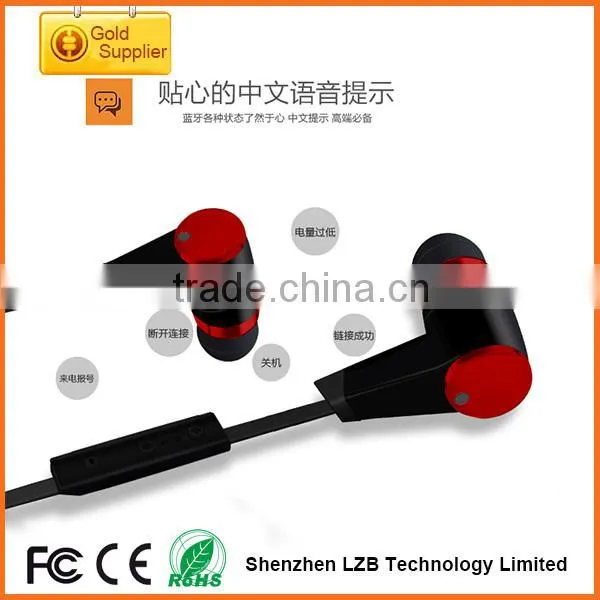 Rechargeable sport bluetooth earphones in-ear bluetooth earphones bluetooth stereo earphone