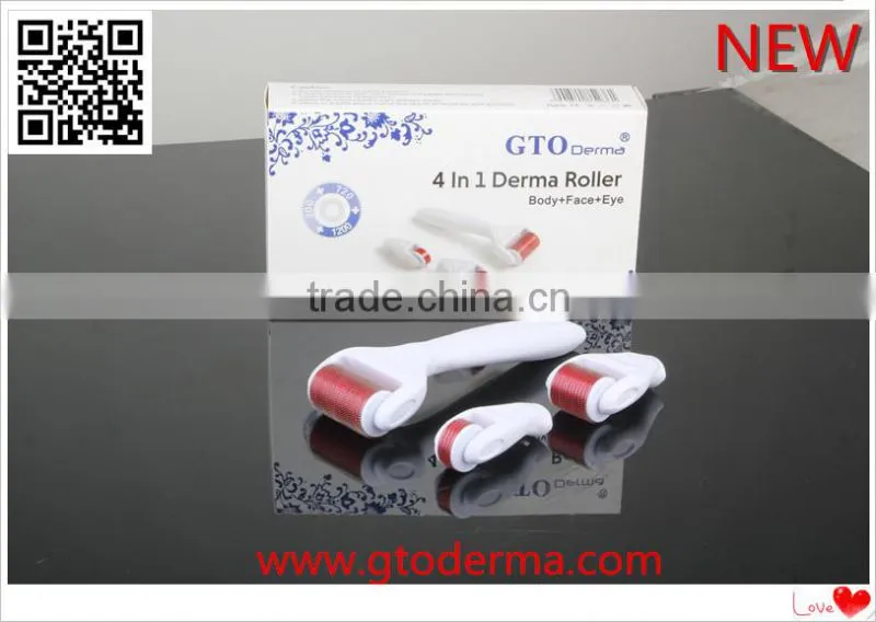2015 gto new products skin care micro needle 4 in 1 derma roller