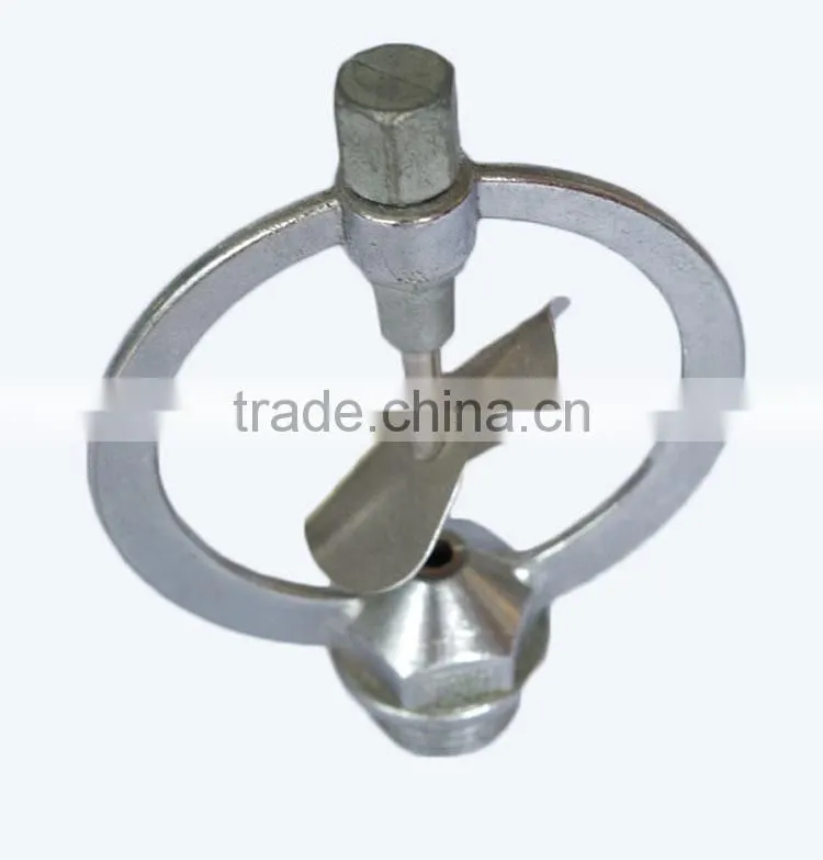 Metal butterfly nozzle and sprinkler