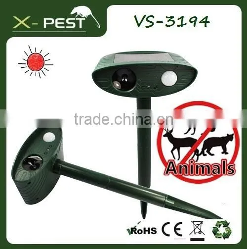 New X-pest bell howell product VS-3194 defender mega sonic electronic solar animal guard bird cat owl repeller