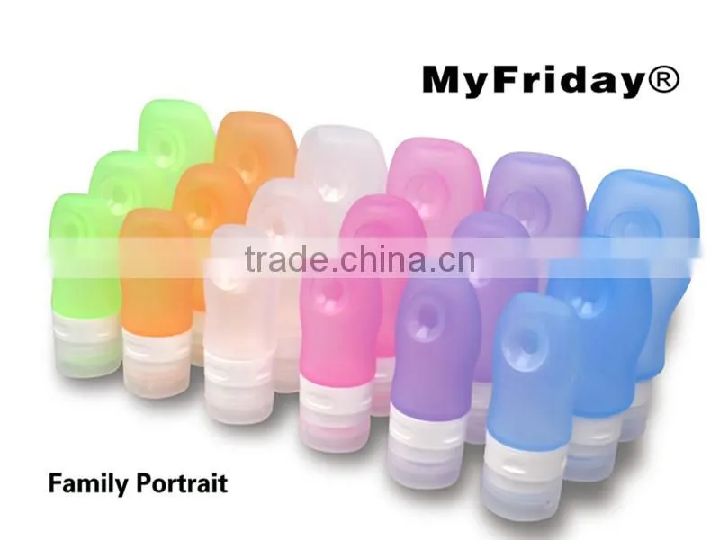 2017 new design BPA Free travel bottles for shampoo lotion soap sun cream