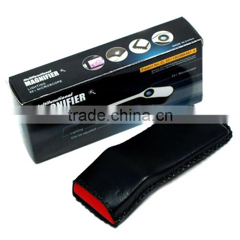 New Mini 3X - 10X - 55X Jewelers Loupe / Magnifier / Microscope with LED & UV Lights