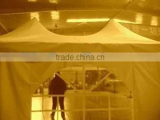 5x6.8m steel structure white double top pagoda tent