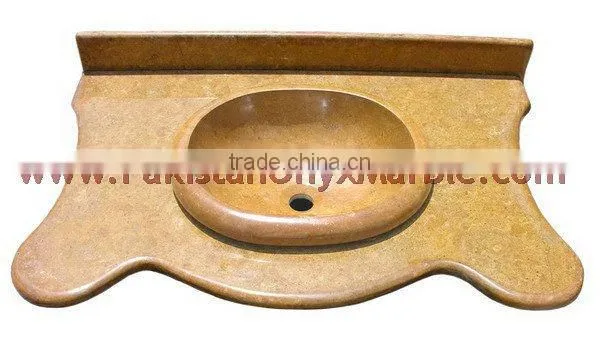 Modern Design Indus Gold Marble Vanity Tops