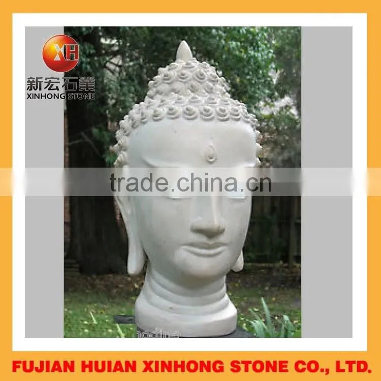 granite with marble stone hand carved buddha head statue