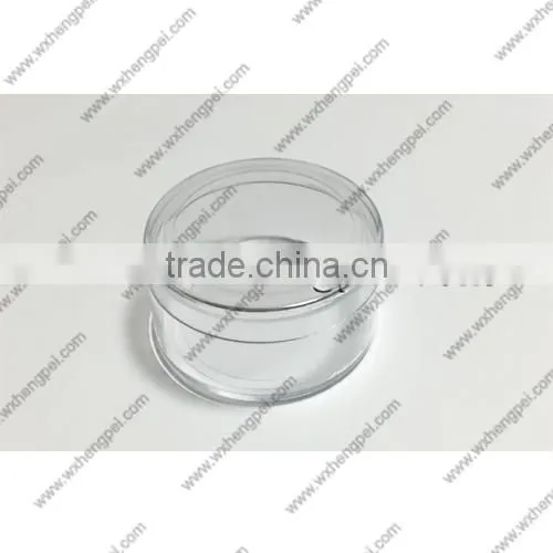 Cleverish portable cute transparent round plastic storage jewelry wedding box kit