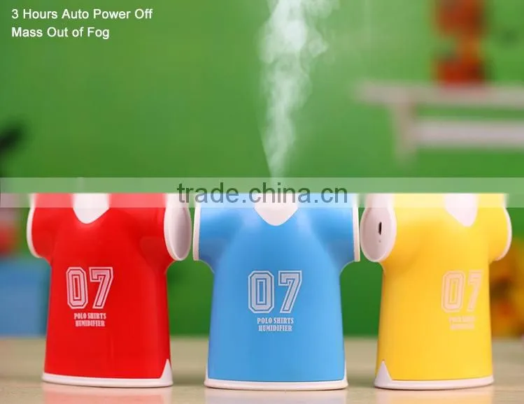 Fahionable Portable Polo shirts shaped Ultrasonic Humidifier with USB Port