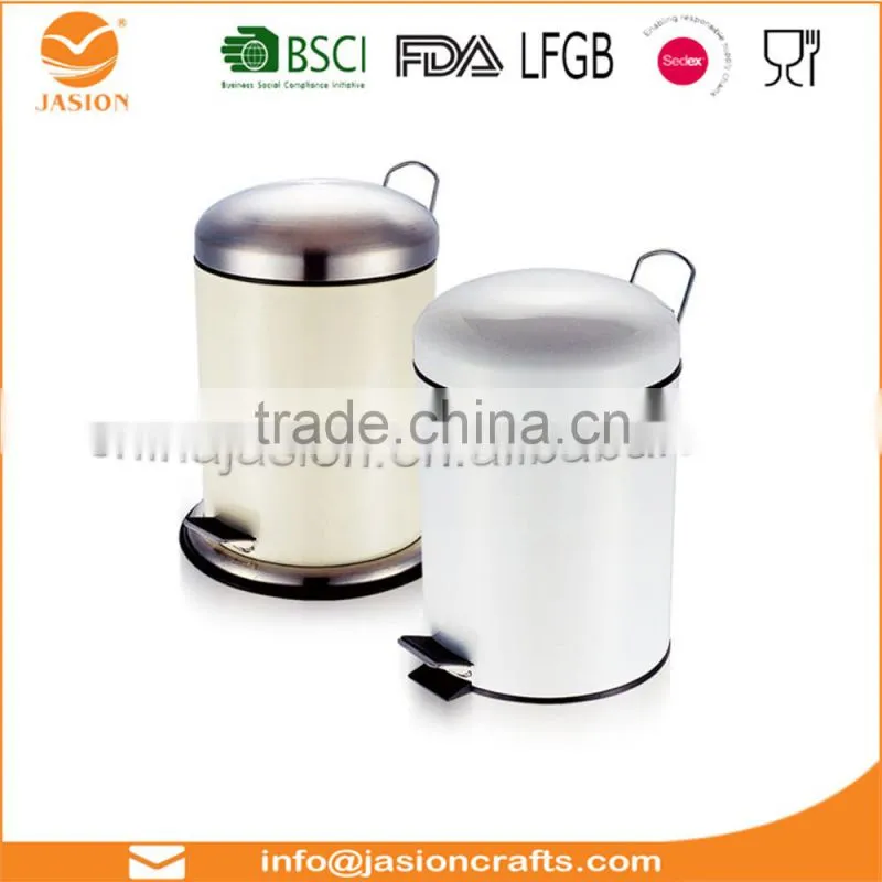 3 Litre Pedal Trash Bin White Foot Pedal Bin with Lid For Easy Opening Closing Dustbin
