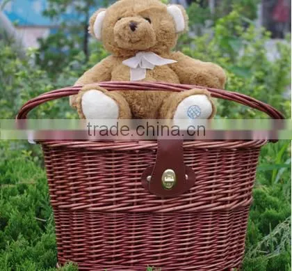 hand woven Shopping Wicker Bike Basket