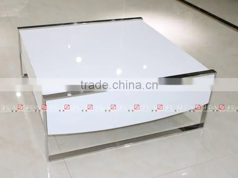 2016 High Gloss MDF Wooden Coffee Table Modern