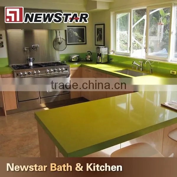 Made in China artificial green quartz countertop