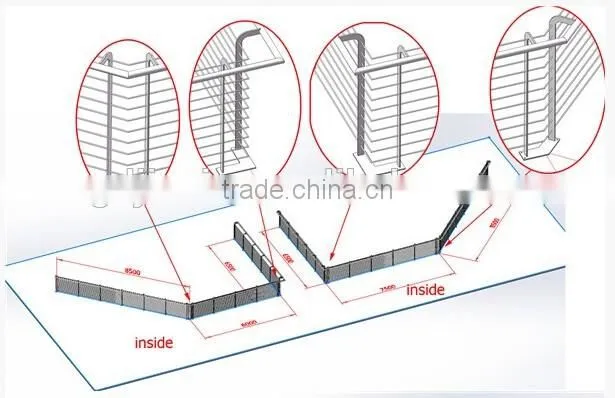 JINXIN 316 SS outdoor balcony stainless steel cable deck railing system