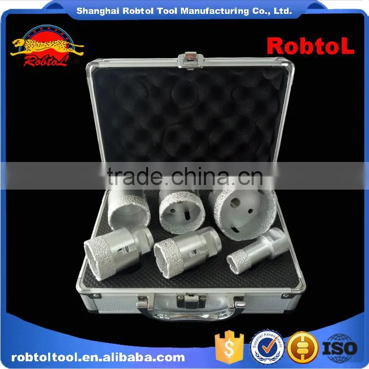 M14 Vacuum Brazed Diamond Core Drill Bits Set Kit Dry Wet Grinder Hole Saw Boring Granite Marble Ceramic Tile Porcelain Stone